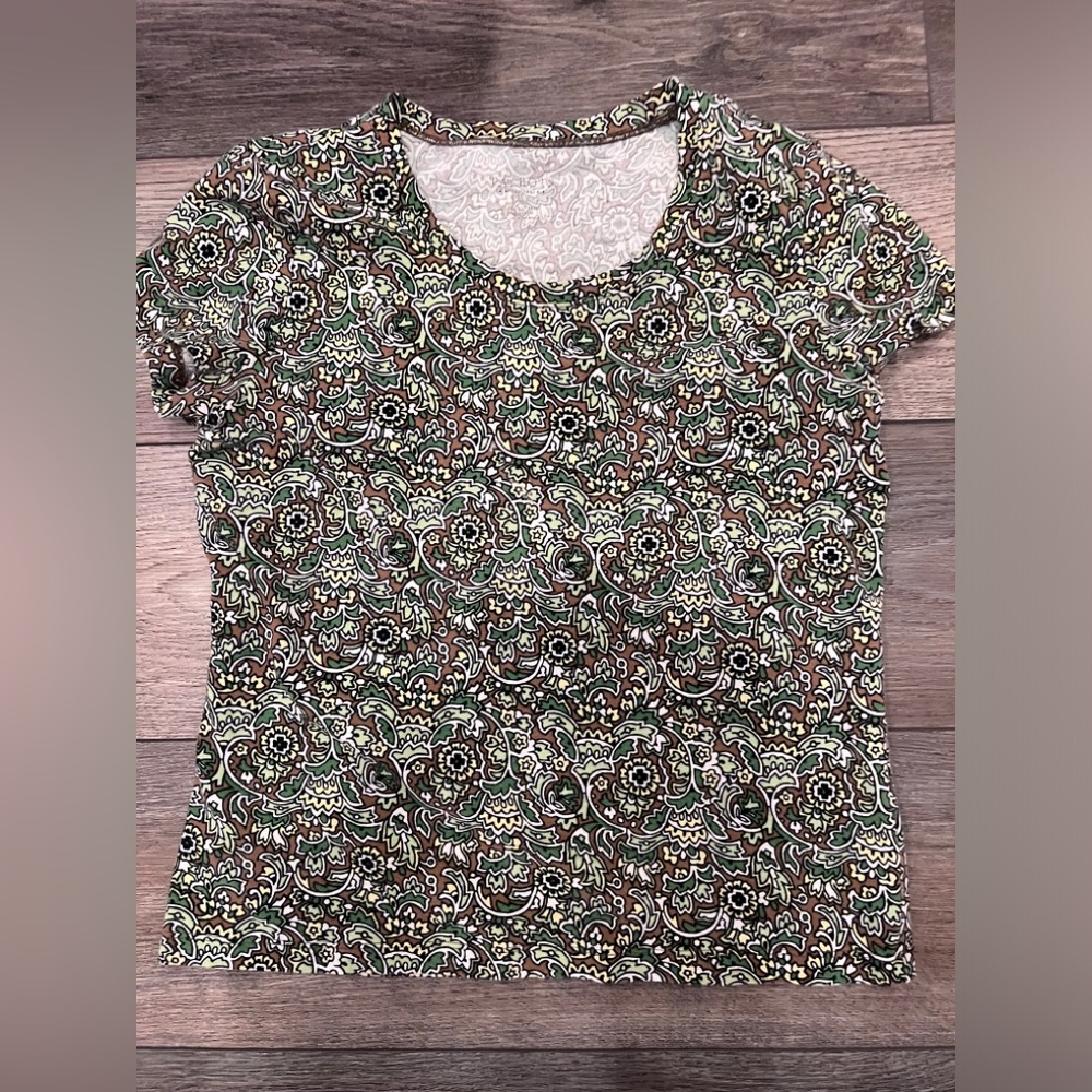 Talbots fun pattern t-shirt